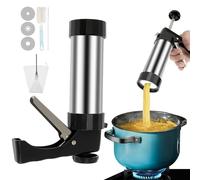 LGXCM Machine à Churros Machine à Churros, Machine à Churros en Acier Inoxydable, Embout et Sac à Churros, Churros Creux, remplisseur de Churros, 2 brosses et 3 Buses