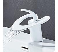 LGYGMD Cascade Robinet Chaud Froid Toilette lavabo Maison, Blanc + Or