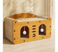 LGYGMD Maison Planche à Grotte avec Jouet Suspendu, Grand Espace en Carton, lit Convient pour se Reposer gratter Le Chat, H