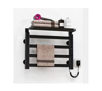 LGYGMD Porte-Serviettes Chauffant Mural minuterie à écran Tactile Intelligent avec éère supérieure Noir - Idéal pour Les salles de Bains Chauffe-Serviettes Efficace élégant