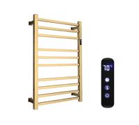 LGYGMD Sèche-Serviettes Porte-Serviettes Chauffant avec minuterie carrés en Acier Inoxydable 304 Etendoir électrique étanche Polissage Chauffe-Serviettes de Bain Mural