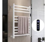 LGYGMD Sèche-Serviettes Porte-Serviettes Chauffant avec minuterie carrés en Acier Inoxydable 304 Etendoir électrique étanche Polissage Chauffe-Serviettes de Bain Mural