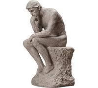 LGYKUMEG Statue De Penseur Auguste Rodin Le Penseur Assis Statue Statue Figurine Sculpture De Résine Moderne Home Office Etude Salle De Bureau Décor,Sandstone