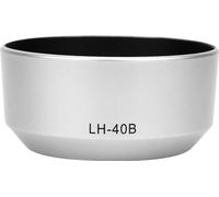 LH-40B Ombre de capuchon d'objectif d'appareil photo portable en plastique de qualité pour Olympus M.zuiko 45 mm F1.8 (Argent)
