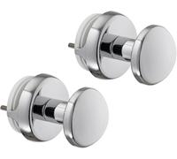 LH Paire de porte-serviettes Handy Grip sans trous pour la salle de bain, auto-vissant au radiateur sèche-serviettes à lames plates sans perçage - Fabriqué en Italie