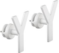 LH Paire de porte-serviettes Handy minimal Yes sans trous pour la salle de bain, auto-vissant au radiateur sèche-serviettes à lames plates sans perçage - Fabriqué en Italie