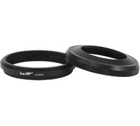 LH-X51B Pare-Soleil 2 en 1 Ultra-Fin en métal avec Anneau Adaptateur 49 mm pour Appareil Photo Fuji Fujifilm FinePix X100V Noir