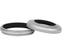 LH-X51W Pare-soleil 2 en 1 ultra fin en métal avec bague d'adaptation 49 mm pour appareil photo Fuji X100VI Fujifilm FinePix X100V Argenté.[G1458]