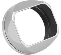 LH-X54W Square Metal Lens Hood with 49mm Adapter Ring for Fujifilm x100vi Fuji X100V Camera Silver