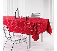 Douceur d'Intérieur – Nappe Argent Bully rouge en polyester 150 x 240 cm