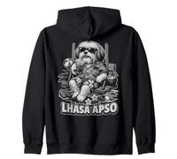 Lhassa Apso Boire du café glacé sur Une balançoire n&w DIGOR Sweat à Capuche