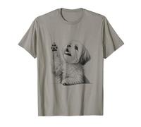Lhassa Apso Chien Élevant Patte T-Shirt