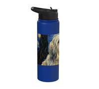 Lhassa Apso Chien Van Gogh Nuit étoilée Stainless Steel Insulated Water Bottle