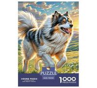 Lhassa Apso Puzzle Amusant Jeu De Puzzle Activités Familiales Stimulantes 1000 Stukjes Animal Mignon Casse-tête Qualité Premium pour Adultes 70x50cm/1000pcs