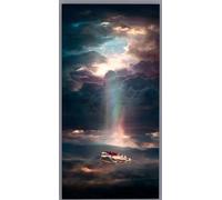 Lhassa Diamond Painting Adulte, Diamond Painting Palais du Potala Broderie Diamant Kit Complet, Bricolage 5D Cristal Point de Croix Puzzle Tableau Perle pour Salon Murale Décoration 60x120cm ws18-r7