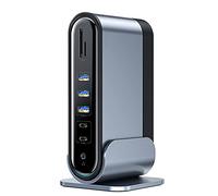 LHBDA 17 en 1 C HUB Type C vers Multi 4KHD RJ45 VGA 3.0 PD Adaptateur d'alimentation Station d'accueil pour ordinateur portable USB-C Hub