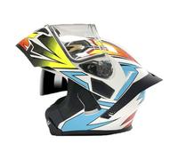 LHBM Casque modulable,Casque Moto Modulable Homme Flip Up Casque Adulte Moto avec Double Visière,Casque Moto Évitement des collisions pour la Course, Le Sport et Les Voyages K,2XL(61-62cm)