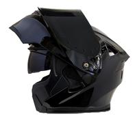 LHBM Casque modulable,Casque Moto Modulable Homme,Flip Up Casque Adulte Moto avec Double Visière Casque Moto Évitement des collisions,pour Scooter Casque De Moto Homme Et Femme N,S(55-56cm)