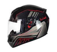 LHBM Casque Moto intégral Conforme à la Norme ECE 22.06 avec visière, Convient aux Hommes et aux Femmes,Adulte Cool Rider Equipment pour la Course, Le Sport et Les Voyages K,2XL(63-64cm)