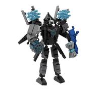 LHBM Skibid Toilet TV Man Building Block Toys,Toilet Man Action Figure Bloc de Construction Jouet,Ensemble de Blocs de Construction de Jouets Skibid Toilet,Jouets Cadeaux pour Enfants B