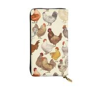Lhbwcvn A Brood Of Chickens - Portefeuille pour homme et femme - Portefeuille en cuir avec blocage RFID - Grande capacité - Porte-cartes de crédit - Porte-monnaie avec fermeture éclair -