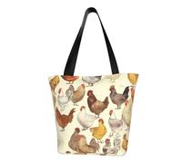 LHBWCVN A Brood of Chickens Sac fourre-tout pour femme avec poignée sur le dessus, grand sac besace décontracté, sac à main esthétique, sac d'épicerie, sac d'épicerie, sac de travail, sac de voyage