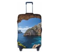 LHBWCVN Arch in Mallorca Housse de bagage pour valise, approuvée TSA, lavable pour valise de 45,7 à 81,3 cm, anti-rayures, housse de bagage de voyage, Noir , S