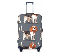 LHBWCVN Beagle Housse de bagage pour valise, approuvée TSA, lavable pour valise de 45,7 à 81,3 cm, anti-rayures, housse de bagage de voyage, Noir , L