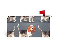 LHBWCVN Beagle - Housses de boîte aux lettres magnétique personnalisée, couvre-boîte aux lettres de bienvenue pour jardin, cour, décoration de boîte aux lettres surdimensionnée standard, 53,3 x 45,7