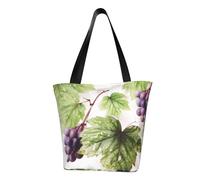 LHBWCVN Beau sac fourre-tout en forme de feuilles de raisin pour femme avec poignée sur le dessus, grand sac besace à bandoulière, sac à main décontracté, sac de courses esthétique, sac d'épicerie