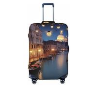 LHBWCVN Beautiful Venice at night Housse de bagage pour valise certifiée TSA - Lavable - Convient pour 45,7 à 81,3 cm - Anti-rayures, Noir , xl