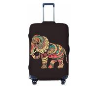 LHBWCVN Belle housse de bagage éléphant pour valise approuvée TSA, protection lavable pour valise de 45,7 à 81,3 cm, anti-rayures, housse de bagage de voyage, Noir , S