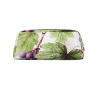 LHBWCVN Belle trousse à crayons de grande capacité en cuir pour homme et femme - Trousse de toilette de voyage avec fermeture éclair - Grande ouverture, Argenté, One Size