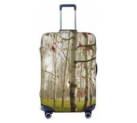LHBWCVN Birch Trees Housse de bagage pour valise, approuvée TSA, lavable pour valise de 45,7 à 81,3 cm, anti-rayures, housse de bagage de voyage, Noir , S