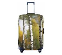 LHBWCVN Birch Trees Housse de bagage pour valise, approuvée TSA, lavable pour valise de 45,7 à 81,3 cm, anti-rayures, housse de bagage de voyage, Noir , M