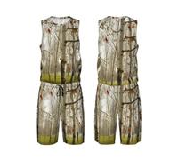 LHBWCVN Birch Trees Maillot de basket-ball d'automne pour homme 2 pièces avec gilet de basket-ball et short de sport