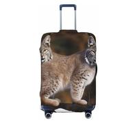LHBWCVN Canada Lynx Housse de bagage pour valise, approuvée TSA, lavable pour valise de 45,7 à 81,3 cm, anti-rayures, housse de bagage de voyage, Noir , S