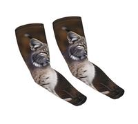 LHBWCVN Canada Lynx Manchons de compression pour homme et femme Protection solaire UV