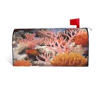 LHBWCVN Coral Reef - Housses magnétiques de boîte aux lettres personnalisées, pour jardin, cour, décoration de boîte aux lettres surdimensionnée, 64,8 x 53,3 cm