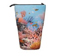 LHBWCVN Coral Reef Trousse à crayons télescopique sur pied pour homme et femme