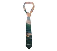 LHBWCVN Cravates de plage et de surf pour homme - Cravates extra longues en soie - Cravate tendance pour fête de mariage
