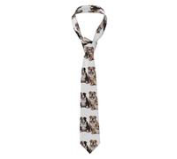 LHBWCVN Cravates en soie extra longues pour homme Motif bouledogues anglais