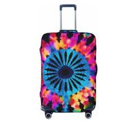 LHBWCVN Exotic Tribe Housse de bagage de style Tie Dye pour valise, approuvée TSA, lavable pour valise de 45,7 à 81,3 cm, anti-rayures, housse de bagage à main, housse de bagage de voyage, Noir , M