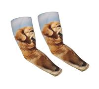 LHBWCVN Golden Retriever Manchons de compression pour homme et femme Protection solaire UV