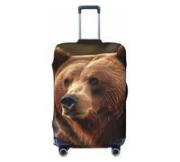 LHBWCVN Grizzly Bear Housse de bagage pour valise, approuvée TSA, lavable pour valise de 45,7 à 81,3 cm, anti-rayures, housse de bagage de voyage, Noir, XL