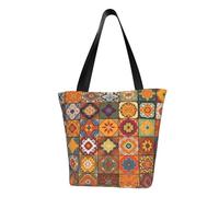 LHBWCVN Group of Sac fourre-tout marocain géométrique pour femme avec poignée sur le dessus, grand sac à main, sac à main décontracté, sac de courses esthétique, sac d'épicerie, sac de travail, sac de