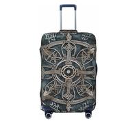 LHBWCVN Helm of Awe Housse de bagage pour valise, approuvée TSA, lavable, convient aux valises de 45,7 à 81,3 cm, anti-rayures, housse de bagage de voyage, noir, taille S, Noir , S