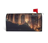 LHBWCVN Hong Kong - Housses magnétiques de boîte aux lettres personnalisées, couvre-boîte aux lettres de bienvenue pour jardin, cour, décoration de boîte aux lettres surdimensionnée standard, 53,3 x