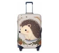 LHBWCVN Housse de bagage à main avec motif de petit hérisson pour valise, approuvée TSA, lavable pour valise de 45,7 à 81,3 cm, anti-rayures, housse de bagage de voyage, Noir , S