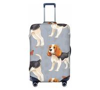 LHBWCVN Housse de bagage à motif beagle approuvée par la TSA, housse de protection lavable pour valise de 45,7 à 81,3 cm, anti-rayures, housse de bagage de voyage, Noir, L